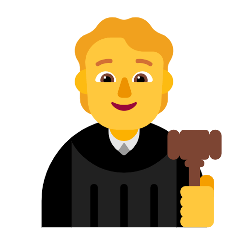 Emoji 🧑‍⚖️ Giudice su Microsoft Windows 11 23H2.