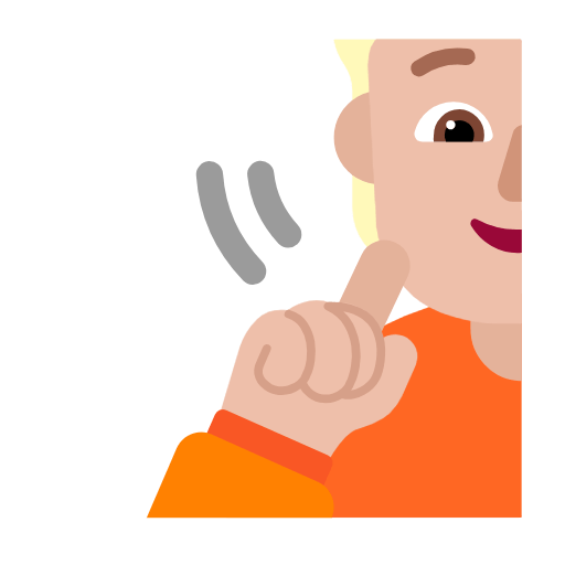 Emoji 🧏🏼 Persona Con Problemi Di Udito: Carnagione Abbastanza Chiara su Microsoft Windows 11 23H2.