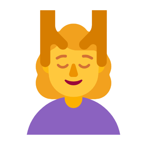 💆‍♀️ Emoji Frau, die eine Kopfmassage bekommt Microsoft Windows 11 23H2.