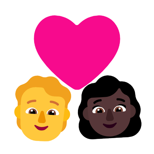 Emoji 🧑‍❤️‍👩🏿 Coppia Con Cuore: persona, Donna, Nessun tono della pelle, Carnagione Scura su Microsoft Windows 11 23H2.