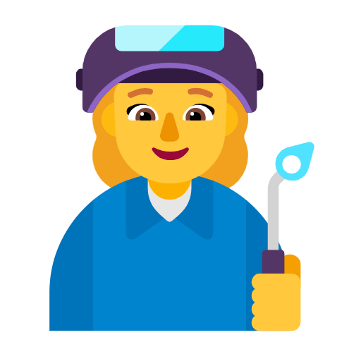 👩‍🏭 Emoji Fabrikarbeiterin Microsoft Windows 11 23H2.