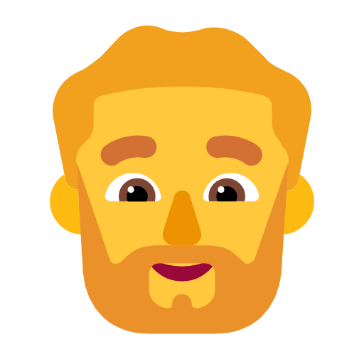 🧔‍♂️ Emoji Hombre Con Barba en Microsoft Windows 11 23H2.