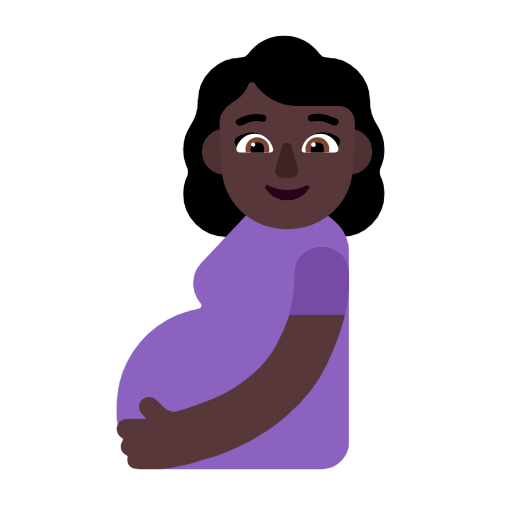 🤰🏿 Emoji Mujer Embarazada: Tono De Piel Oscuro en Microsoft Windows 11 23H2.
