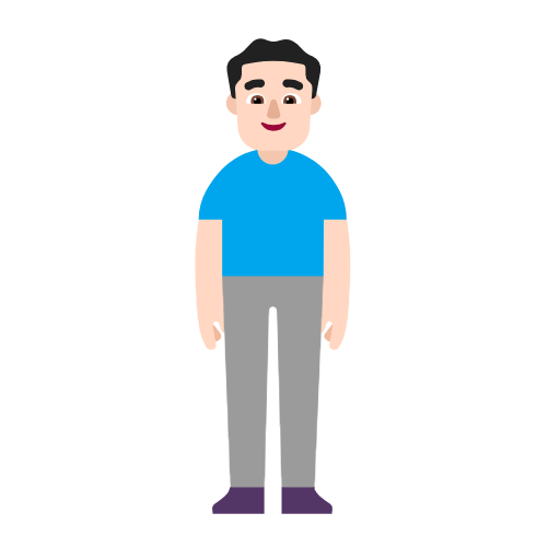 🧍🏻‍♂️ Emoji stehender Mann: helle Hautfarbe Microsoft Windows 11 23H2.