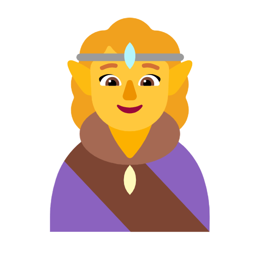 Emoji 🧝‍♀️ Elfo Donna su Microsoft Windows 11 23H2.