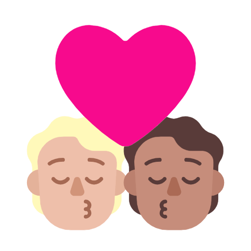 🧑🏼‍❤️‍💋‍🧑🏽 Emoji sich küssendes Paar: Person, Person, mittelhelle Hautfarbe, mittlere Hautfarbe Microsoft Windows 11 23H2.