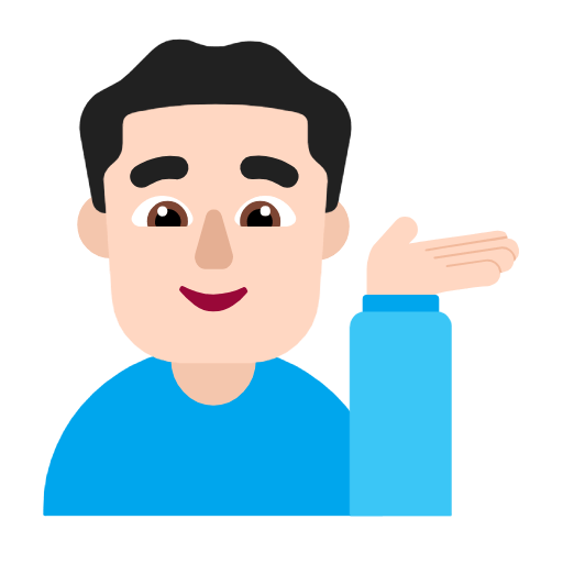 💁🏻‍♂️ Emoji Empleado De Mostrador De Información: Tono De Piel Claro en Microsoft Windows 11 23H2.