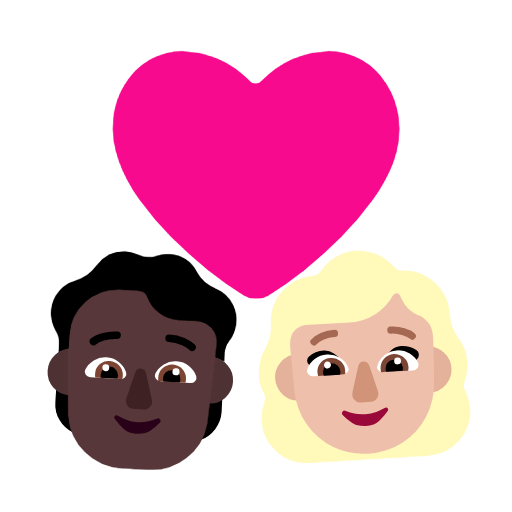 Émoji 🧑🏿‍❤️‍👩🏼 Couple Avec Cœur: Personne, Femme, Peau Foncée, Peau Moyennement Claire sur Microsoft Windows 11 23H2.