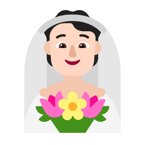 Emoji 👰🏻 Persona Con Velo: Carnagione Chiara su Microsoft Windows 11 23H2.