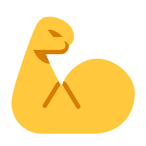 Emoji 💪 Bicipite su Microsoft Windows 11 23H2.
