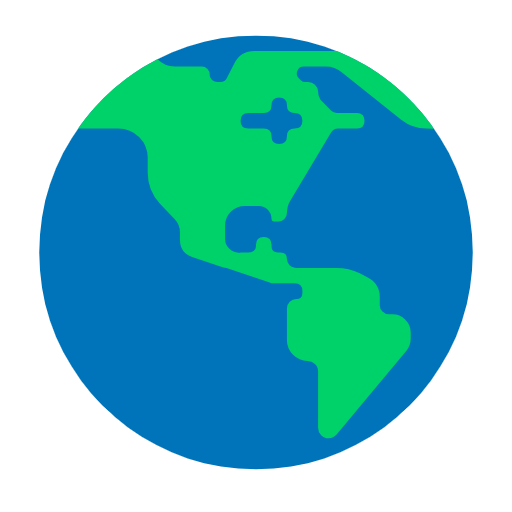 Émoji 🌎 Globe Tourné Sur Les Amériques sur Microsoft Windows 11 23H2.