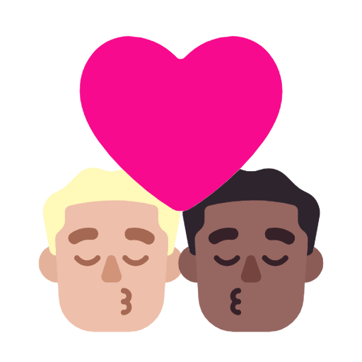 sich küssendes Paar - Mann: mittelhelle Hautfarbe, Mann: mitteldunkle Hautfarbe Microsoft Windows 11 23H2.