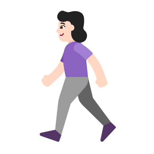 🚶🏻‍♀️ Emoji Mujer Caminando: Tono De Piel Claro en Microsoft Windows 11 23H2.