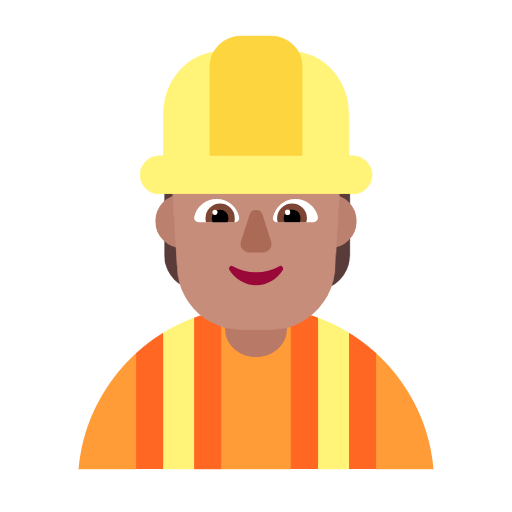 👷🏽 Emoji Trabalhador De Construção Civil: Pele Morena na Microsoft Windows 11 23H2.
