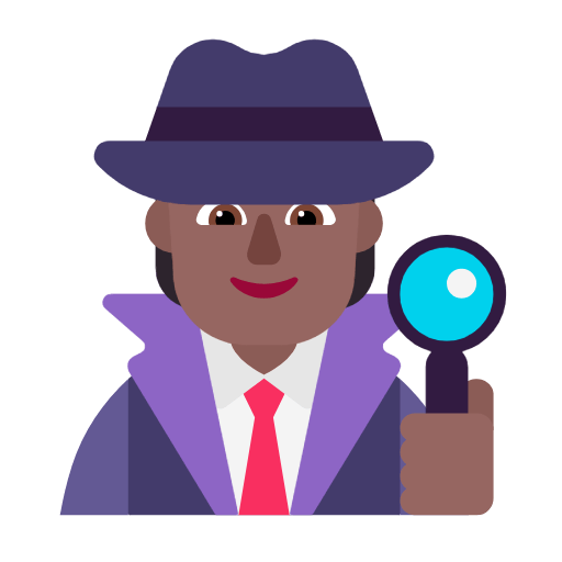 Emoji 🕵🏾 Detective: Carnagione Abbastanza Scura su Microsoft Windows 11 23H2.