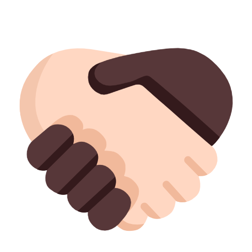 🫱🏻‍🫲🏿 Emoji Handschlag: helle Hautfarbe, dunkle Hautfarbe Microsoft Windows 11 23H2.