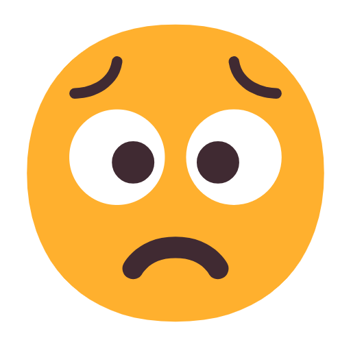 😟 Emoji Cara Preocupada en Microsoft Windows 11 23H2.