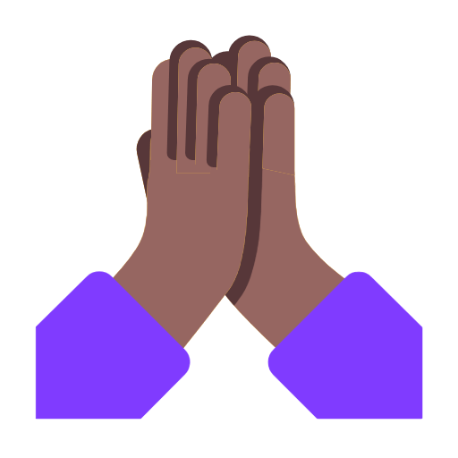 🙏🏿 Emoji Manos En Oración: Tono De Piel Oscuro en Microsoft Windows 11 23H2.