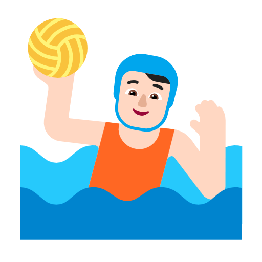 🤽🏻 Emoji Persona Jugando Al Waterpolo: Tono De Piel Claro en Microsoft Windows 11 23H2.