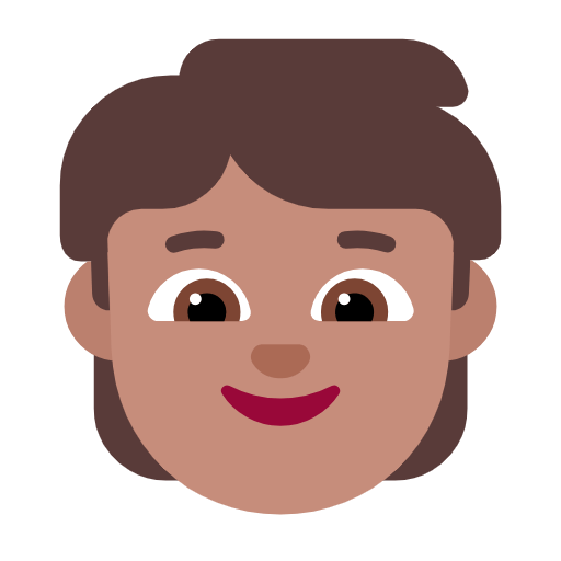🧒🏽 Emoji Kind: mittlere Hautfarbe Microsoft Windows 11 23H2.