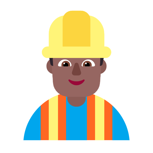 👷🏾‍♂️ Emoji Bauarbeiter: mitteldunkle Hautfarbe Microsoft Windows 11 23H2.