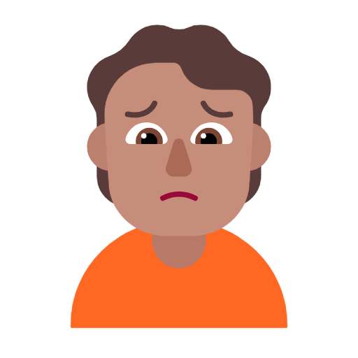 Emoji 🙍🏽 Persona Corrucciata: Carnagione Olivastra su Microsoft Windows 11 23H2.