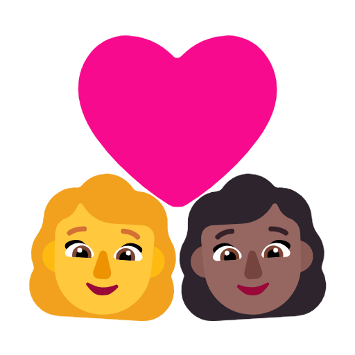Emoji 👩‍❤️‍👩🏾 Coppia Con Cuore - Donna, Donna: Carnagione Abbastanza Scura su Microsoft Windows 11 23H2.