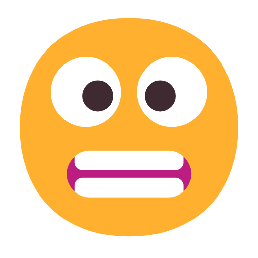 Emoji 😬 Faccina Con Smorfia su Microsoft Windows 11 23H2.