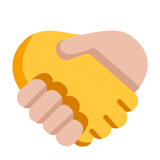 🫱‍🫲🏼 Emoji Handschlag: Keine Hautfarbe, Medium Til Lys Teint Microsoft Windows 11 23H2.