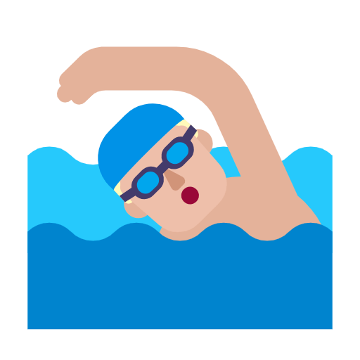 🏊🏼‍♂️ Emoji Homem Nadando: Pele Morena Clara na Microsoft Windows 11 23H2.