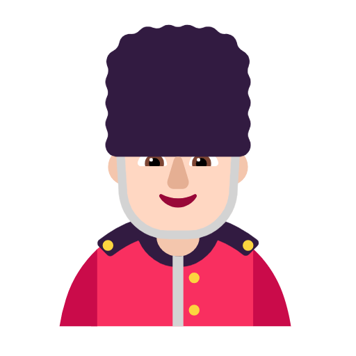 Emoji 💂🏻‍♂️ Guardia Uomo: Carnagione Chiara su Microsoft Windows 11 23H2.