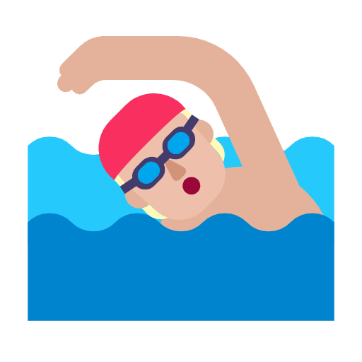 🏊🏼 Emoji Schwimmer(in): mittelhelle Hautfarbe Microsoft Windows 11 23H2.
