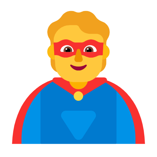Emoji 🦸 Supereroe su Microsoft Windows 11 23H2.
