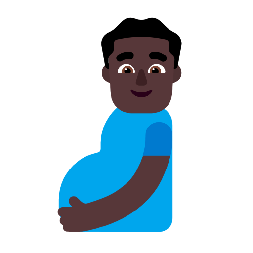 🫃🏿 Emoji Hombre Embarazado: Tono De Piel Oscuro en Microsoft Windows 11 23H2.