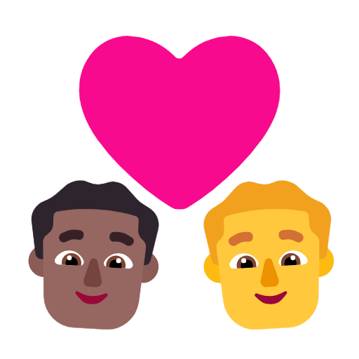 Emoji 👨🏾‍❤️‍👨 Coppia Con Cuore - Uomo: Carnagione Abbastanza Scura, Hombre su Microsoft Windows 11 23H2.