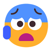 Emoji 😰 Faccina Blu Sudata su Microsoft Windows 11 November 2021 Update.