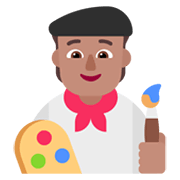 Emoji 🧑🏽‍🎨 Artista: Carnagione Olivastra su Microsoft Windows 11 November 2021 Update.