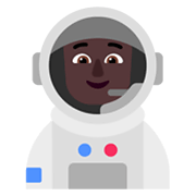 🧑🏿‍🚀 Emoji Astronauta: Tono De Piel Oscuro en Microsoft Windows 11 November 2021 Update.