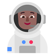 🧑🏾‍🚀 Emoji Astronauta: Tono De Piel Oscuro Medio en Microsoft Windows 11 November 2021 Update.