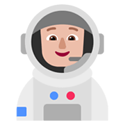 Emoji 🧑🏼‍🚀 Astronauta: Carnagione Abbastanza Chiara su Microsoft Windows 11 November 2021 Update.