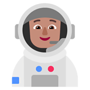 Émoji 🧑🏽‍🚀 Astronaute : Peau Légèrement Mate sur Microsoft Windows 11 November 2021 Update.
