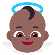 👼🏾 Emoji Bebê Anjo: Pele Morena Escura na Microsoft Windows 11 November 2021 Update.
