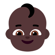 👶🏿 Emoji Bebê: Pele Escura na Microsoft Windows 11 November 2021 Update.