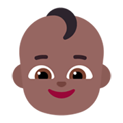 👶🏾 Emoji Bebê: Pele Morena Escura na Microsoft Windows 11 November 2021 Update.