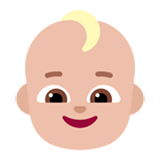 👶🏼 Emoji Baby: mittelhelle Hautfarbe Microsoft Windows 11 November 2021 Update.