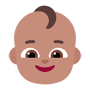 👶🏽 Emoji Bebê: Pele Morena na Microsoft Windows 11 November 2021 Update.