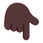 👇🏿 Emoji Dorso Da Mão Com Dedo Indicador Apontando Para Baixo: Pele Escura na Microsoft Windows 11 November 2021 Update.