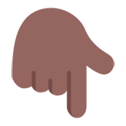 Emoji 👇🏾 Indice Abbassato: Carnagione Abbastanza Scura su Microsoft Windows 11 November 2021 Update.