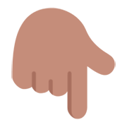 Emoji 👇🏽 Indice Abbassato: Carnagione Olivastra su Microsoft Windows 11 November 2021 Update.