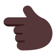 👈🏿 Emoji Dorso De Mano Con índice A La Izquierda: Tono De Piel Oscuro en Microsoft Windows 11 November 2021 Update.